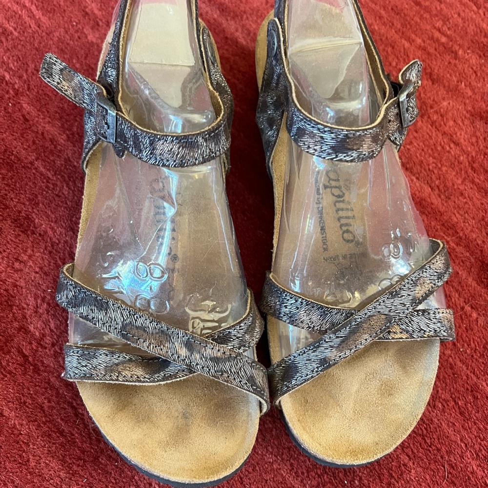 Birkenstock Black and Tan Women's Sandals